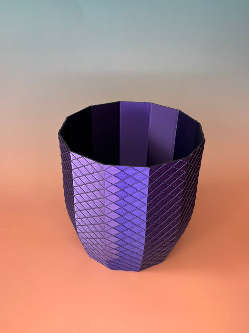 Duża doniczka geometryczna podwójny szew