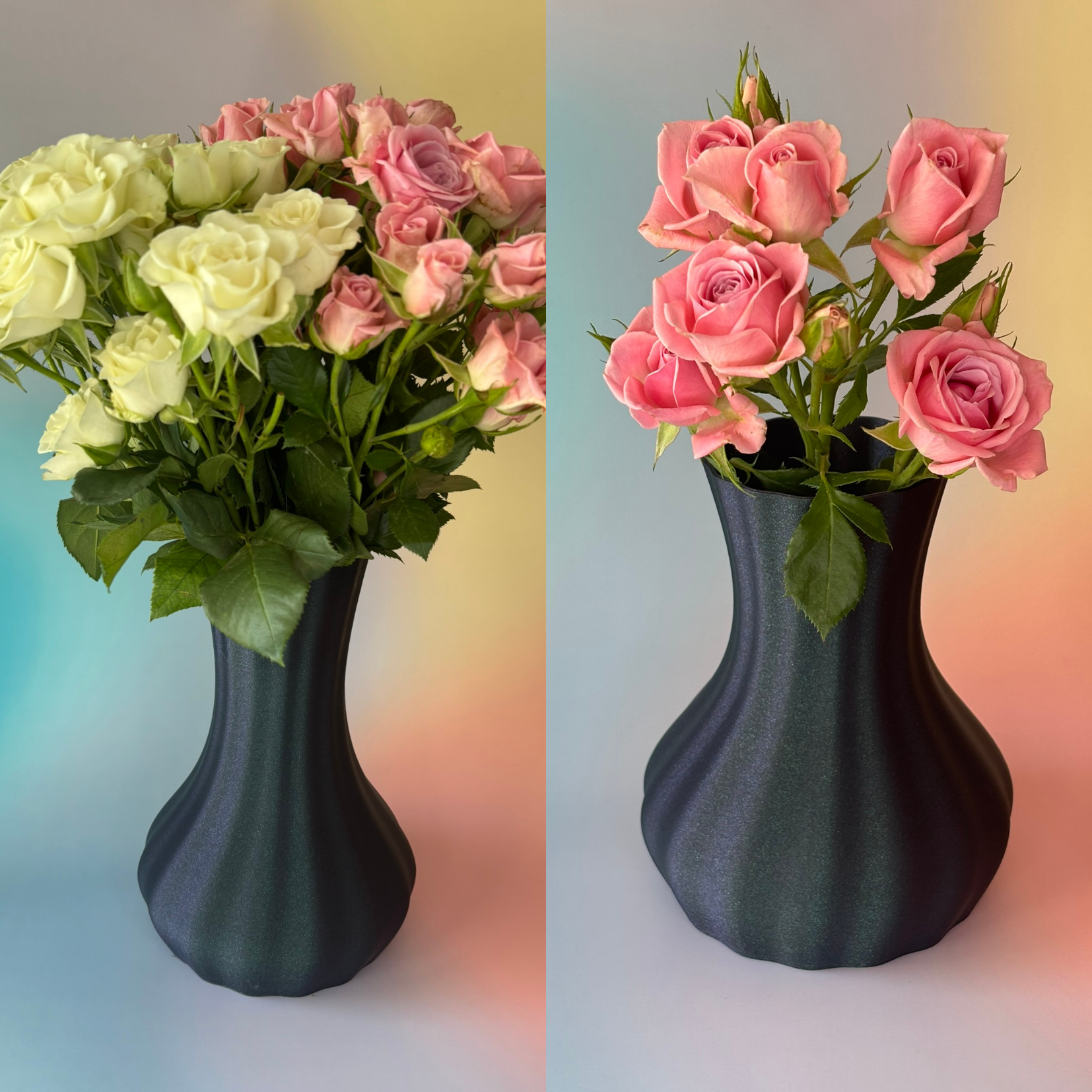 Zestaw wazonów delikatna fala